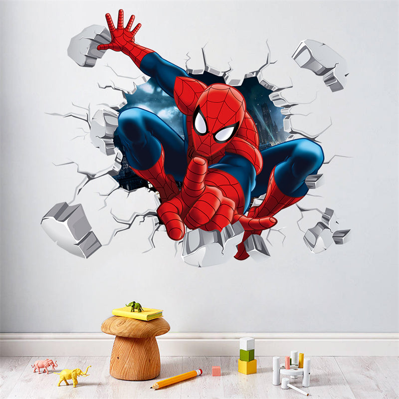 3D-Superhelden-Wandtattoo für die Kinderzimmerdekoration