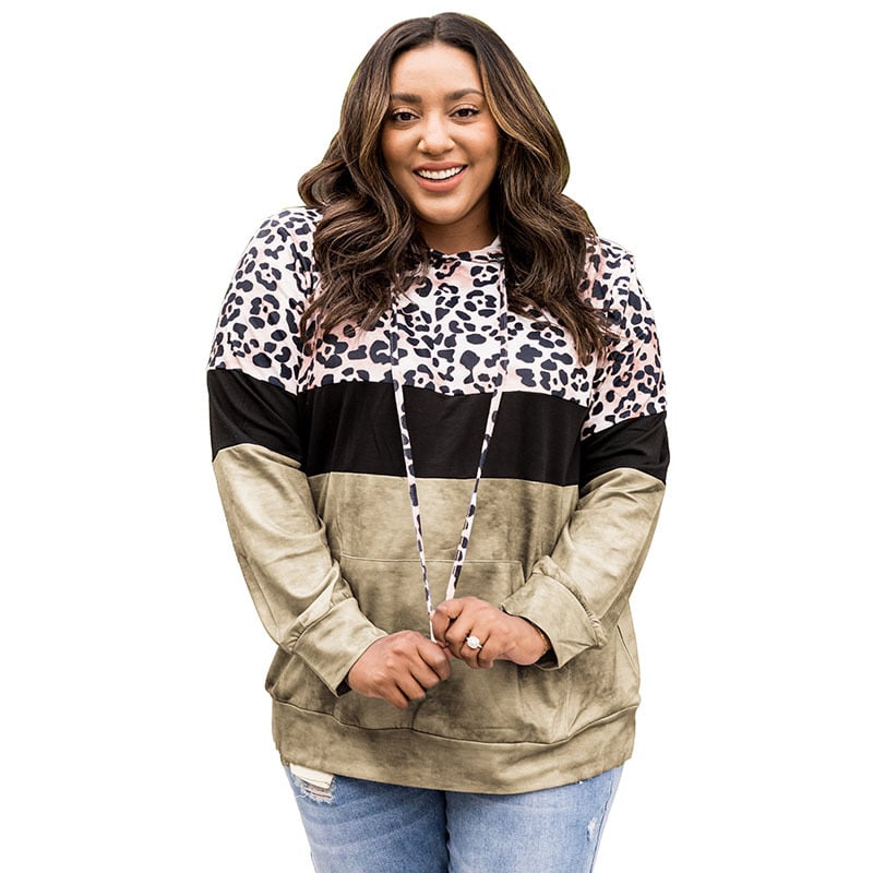 Women's Leopard Print Hooded Sweater