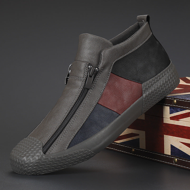 Men’s Colour-Block Zip Trainers