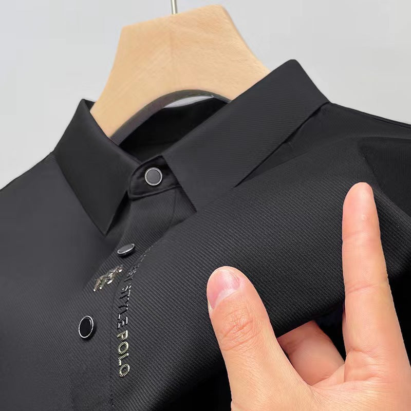 Men's Breathable Polo Shirt – Lightweight Nylon Short & Long Sleeve | M–4XL