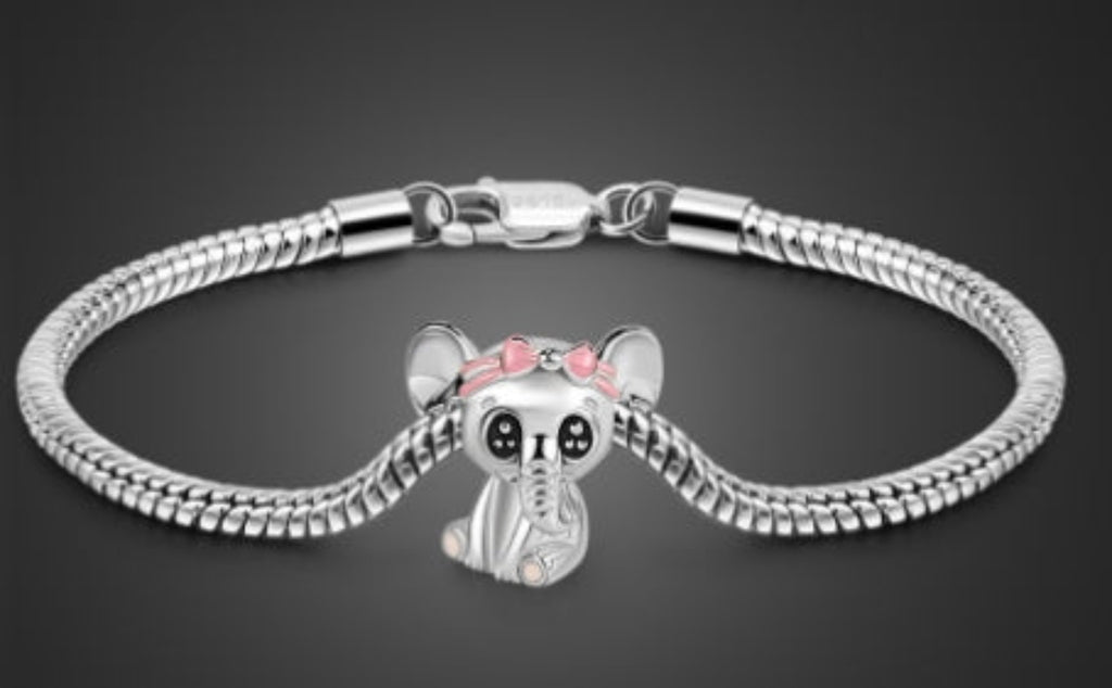 Sterling Silver Snake Bone Bracelet for Women