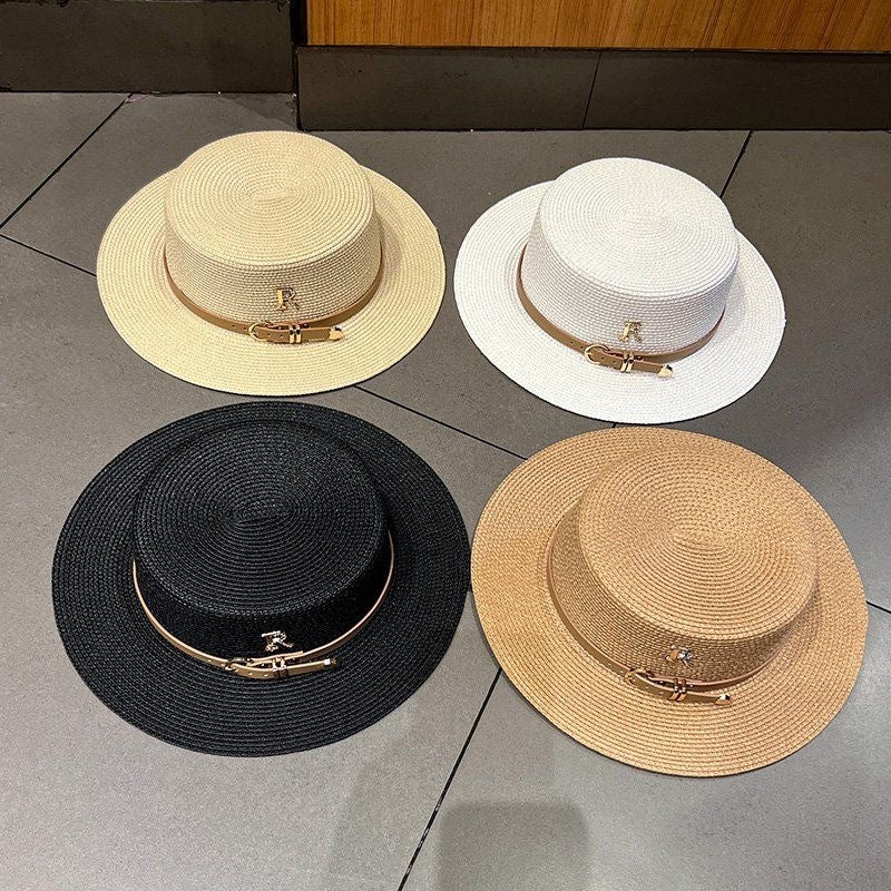 Women's Rhinestone Straw Sun Hat