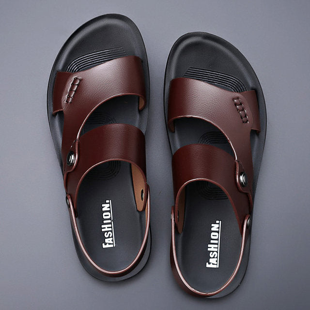 Men's Leather Sandals for Outdoor & Beach