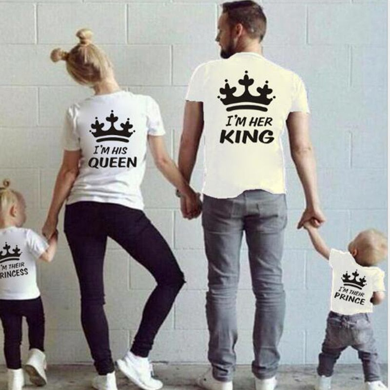 Family Matching Cotton T-Shirts – Royal Theme Tees for Parents & Kids | S–4XL