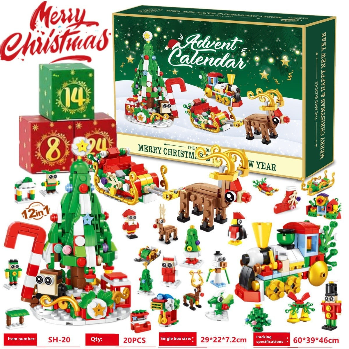 Christmas Building Blocks Countdown Calendar