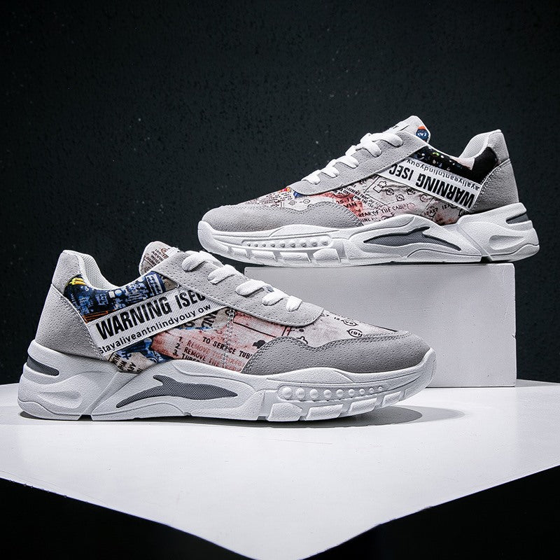 Baskets Papa Graffiti pour Homme – Chaussures de Sport Décontractées