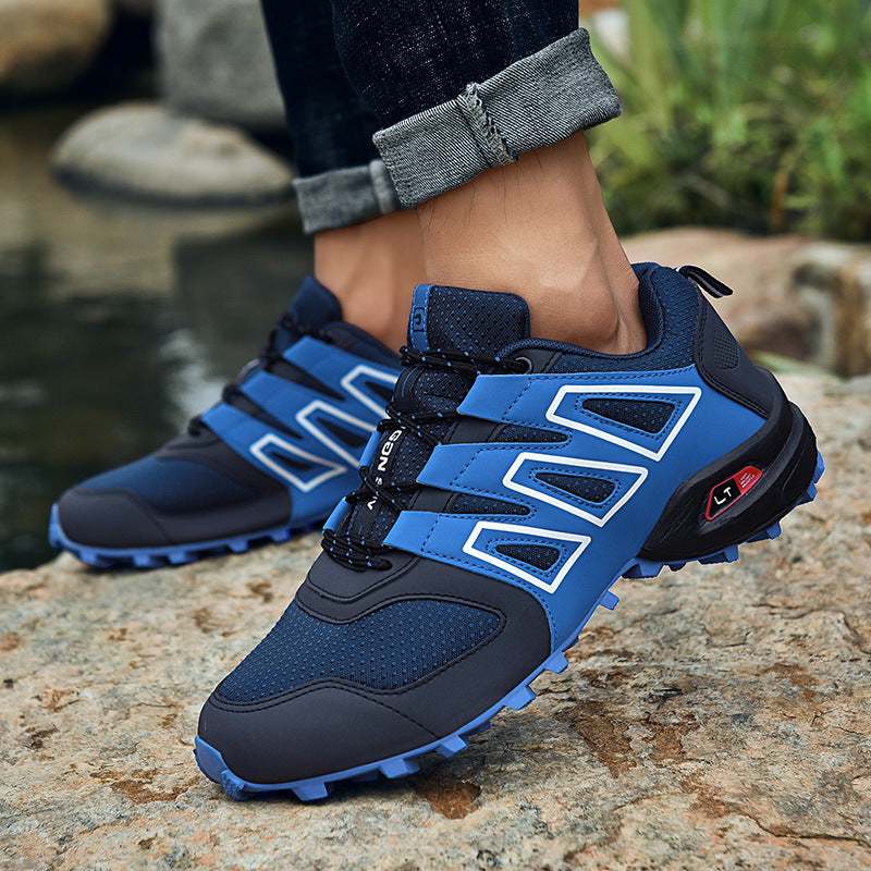Fashion Casual Sports Shoes – Breathable Mesh, Grey/Blue/Black, EU 39–48
