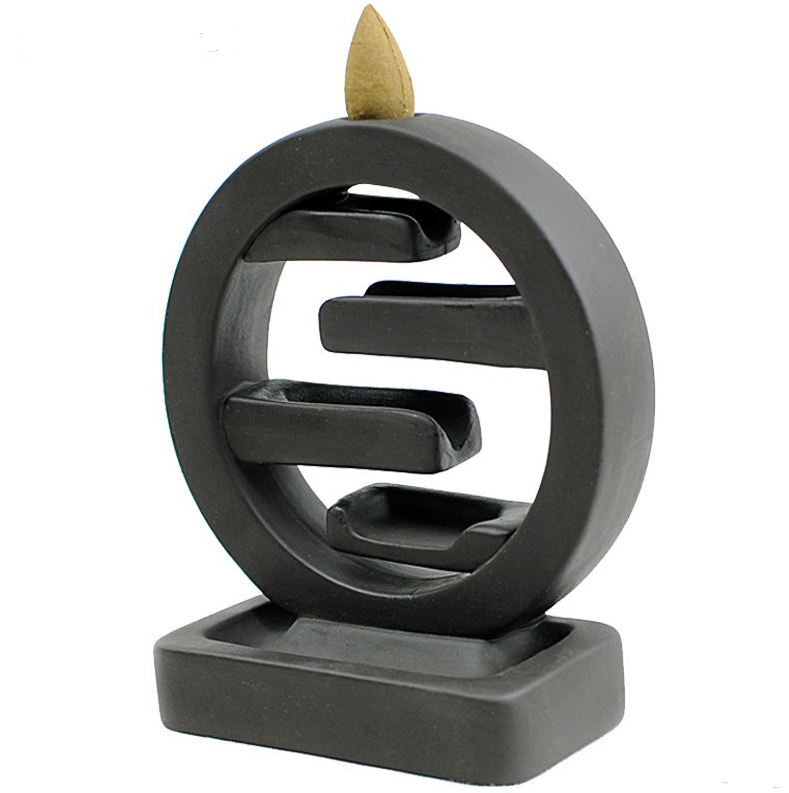 Minimalist Ceramic Backflow Incense Burner - Zen Home Decor