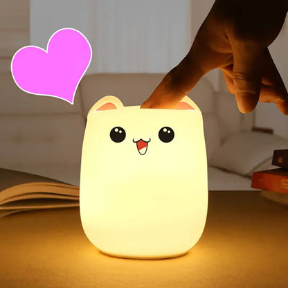 LED Nursery Night Light Bear - USB Rechargeable & Touch Sensor