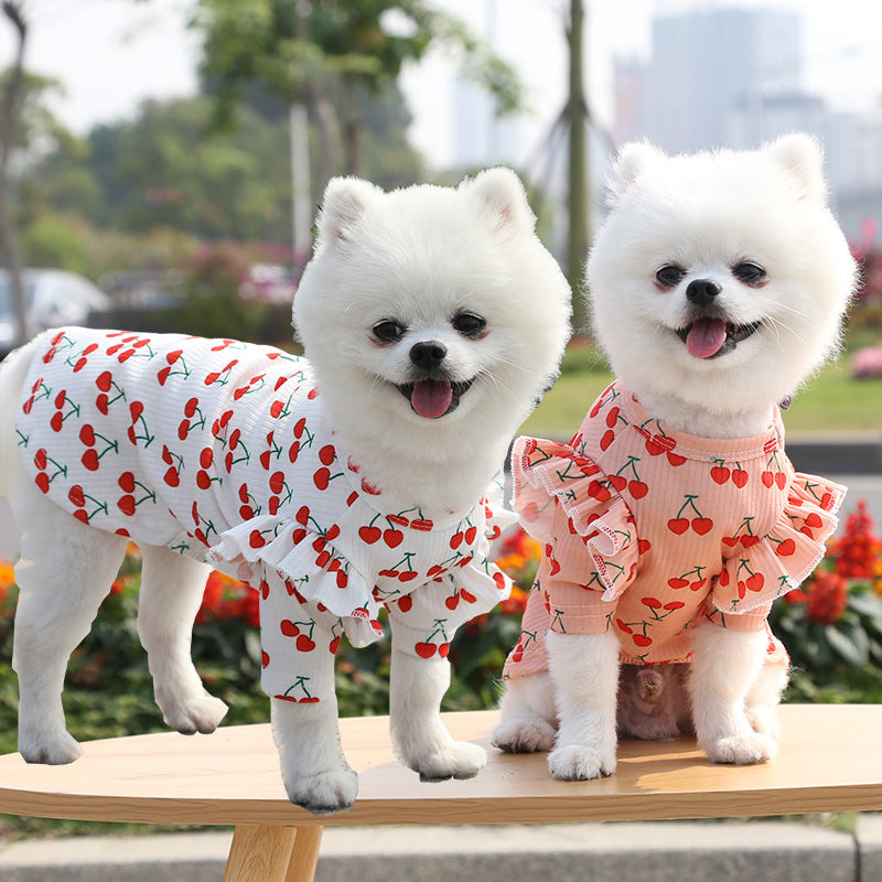 Dog Print T-Shirt Coat for Pets