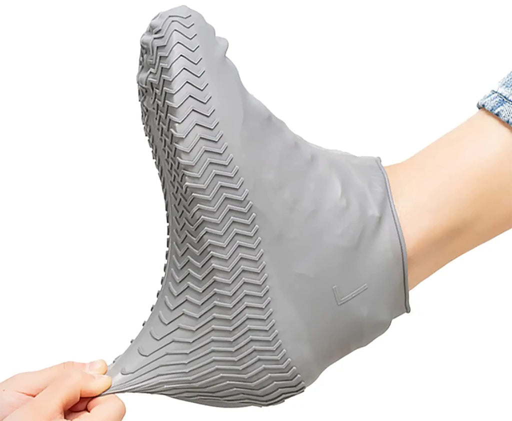 GabeFish Reusable Silicone Waterproof Shoe Covers – Outdoor, Grey, X-Large