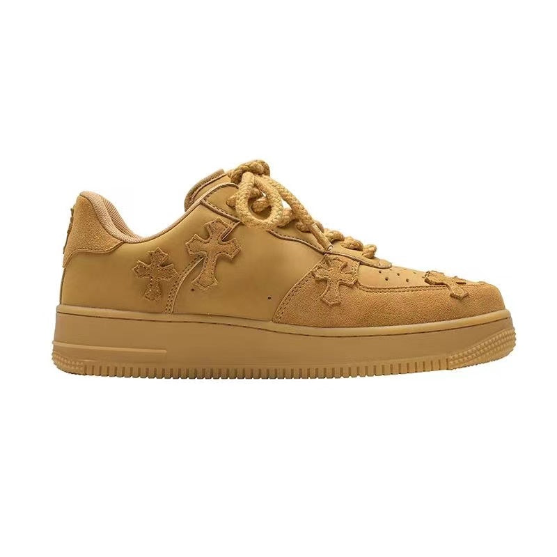 Wheat Retro Platform Trainers
