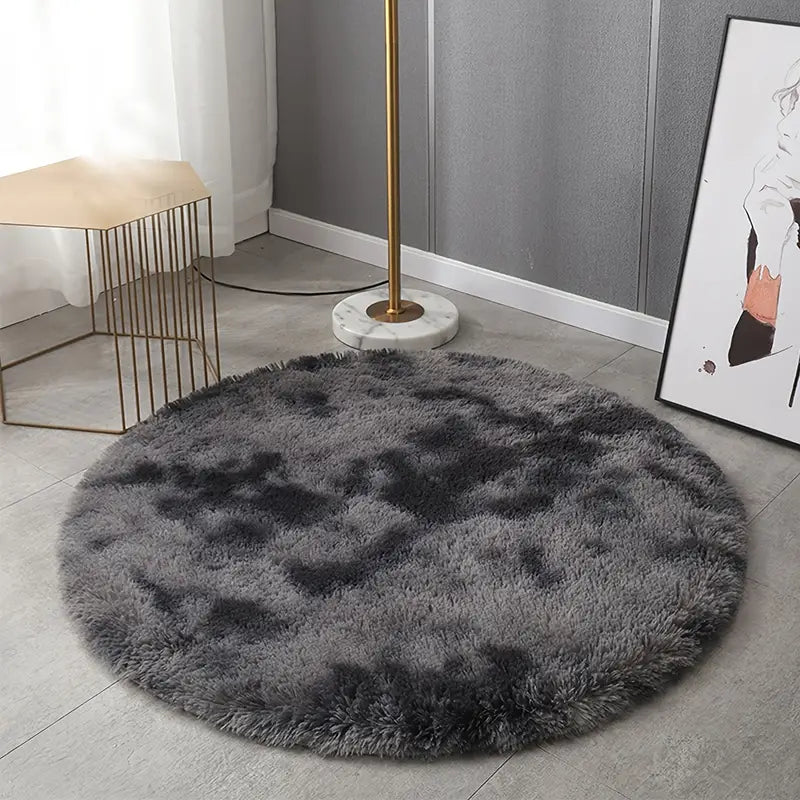 Runder Plüschteppich für Wohnzimmer-Dekoration (80 cm)