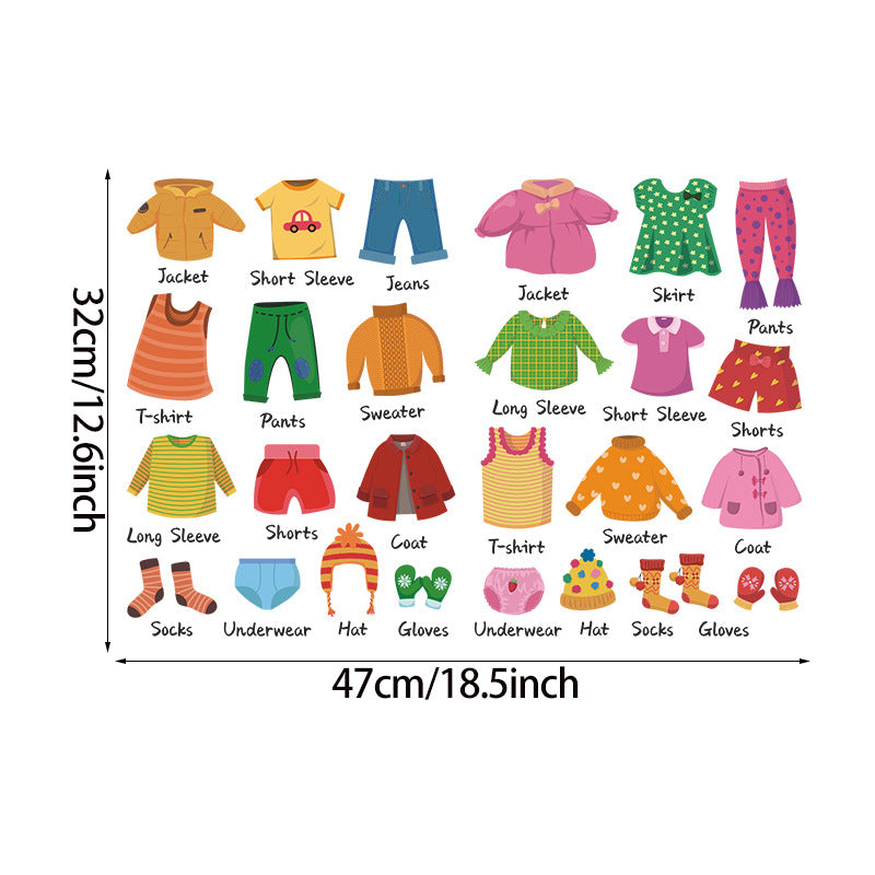 Autocollants logo de vêtements pour enfants pour la décoration de chambre