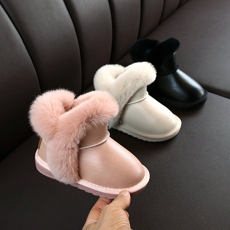 Kids' Cotton-Lined Snow Boots