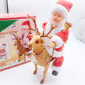 Electric Santa Riding Reindeer Figure – Christmas Decoration