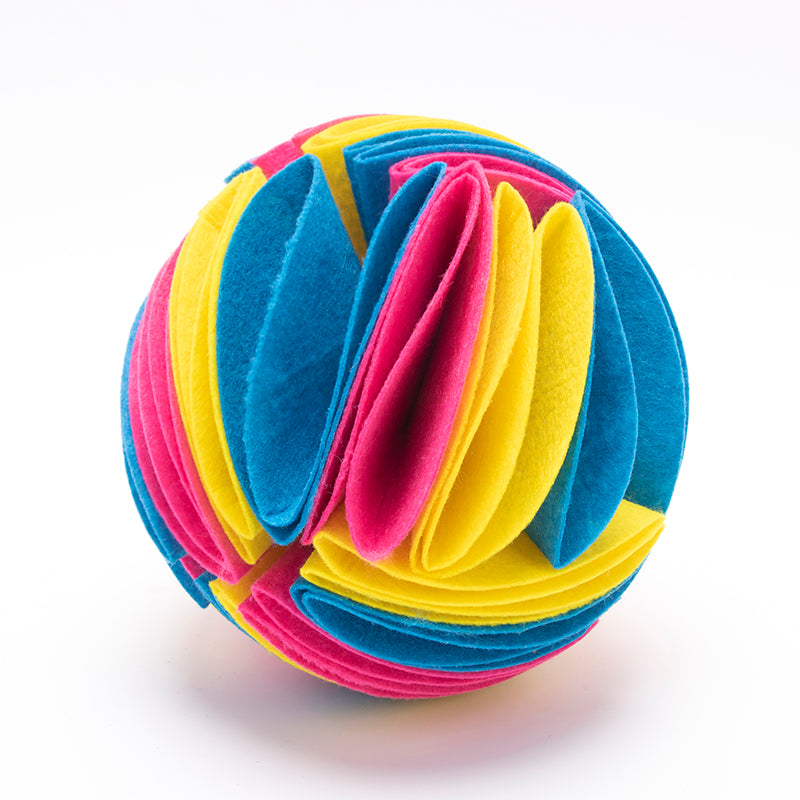 Balle reniflard pliable pour chien | Jouet d'entraînement QI et d'alimentation | 15 cm et 20 cm