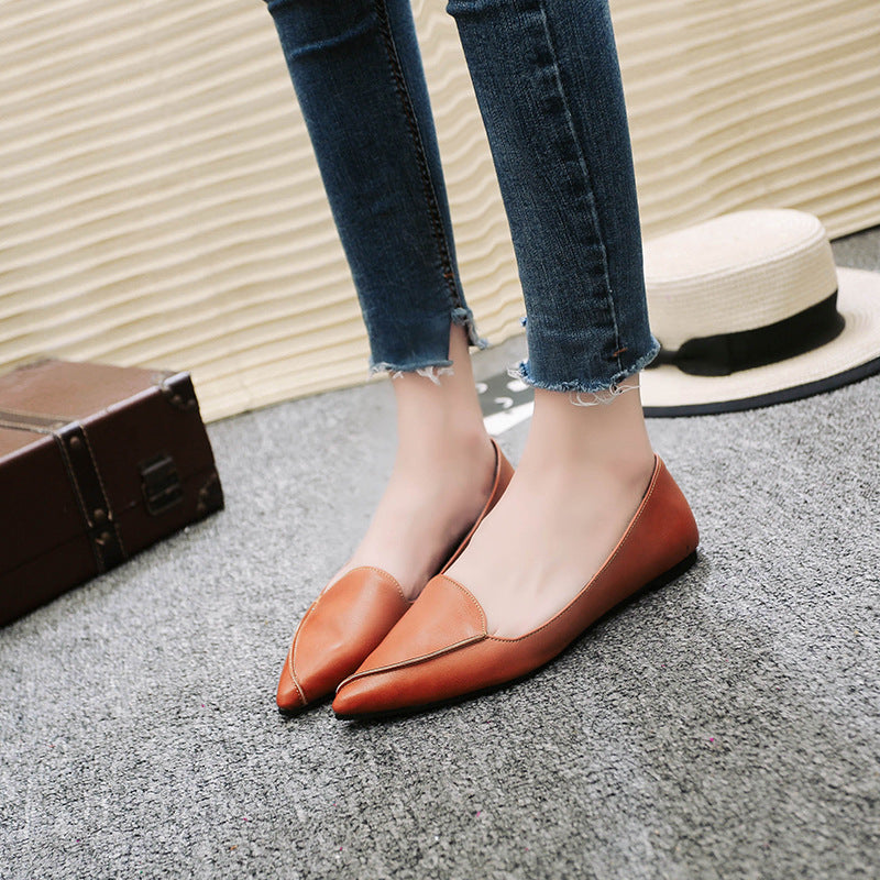 Spitze Slip-On-Ballerinas für Damen mit Streifenmuster