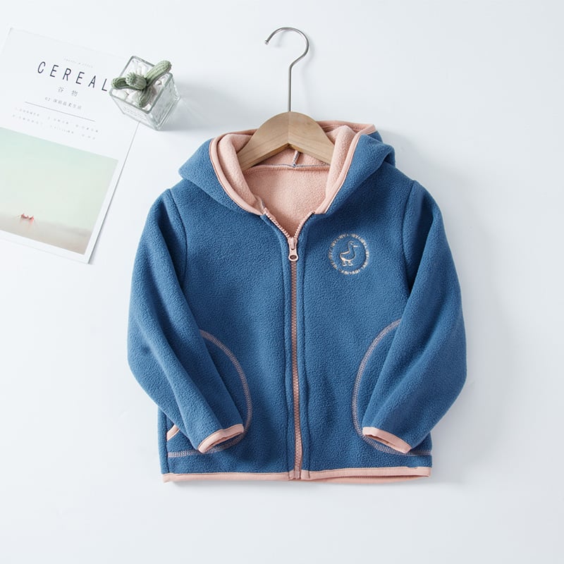 Kids' Hooded Polar Fleece Cardigan Set