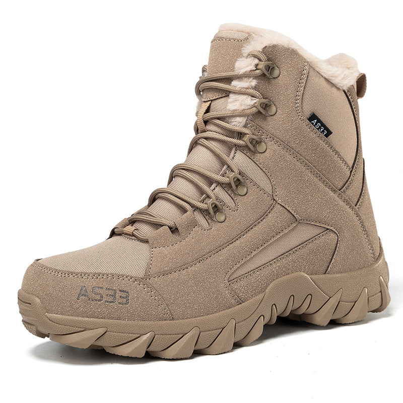 Men's Plush-Lined Platform Snow Boots