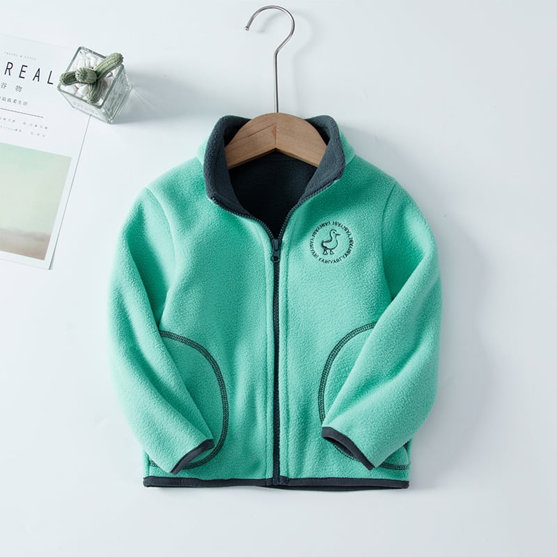 Kids' Hooded Polar Fleece Cardigan Set