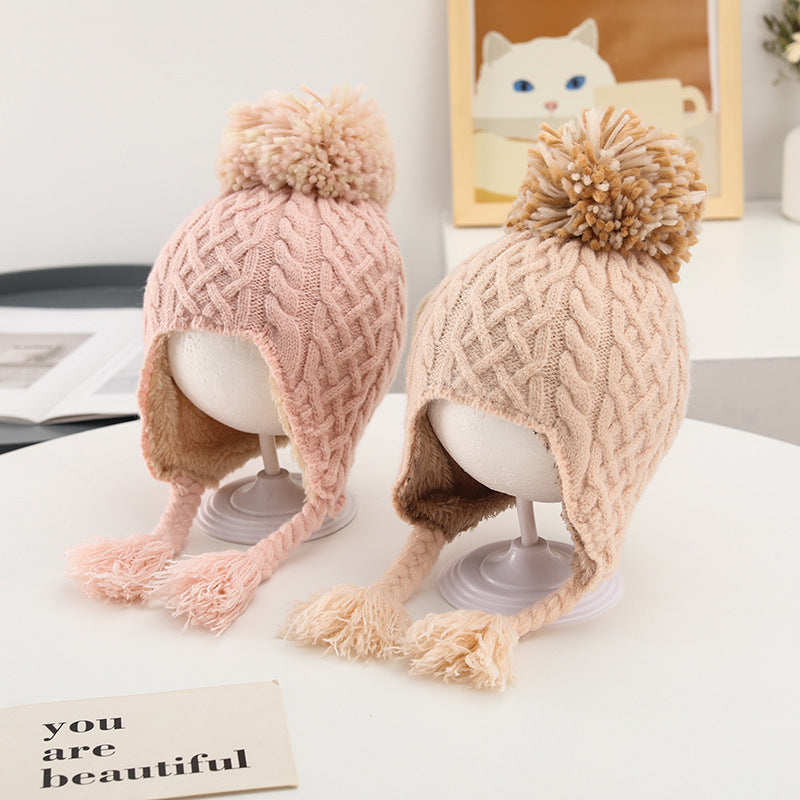 Kids' Knitted Winter Hat with Ear Covers