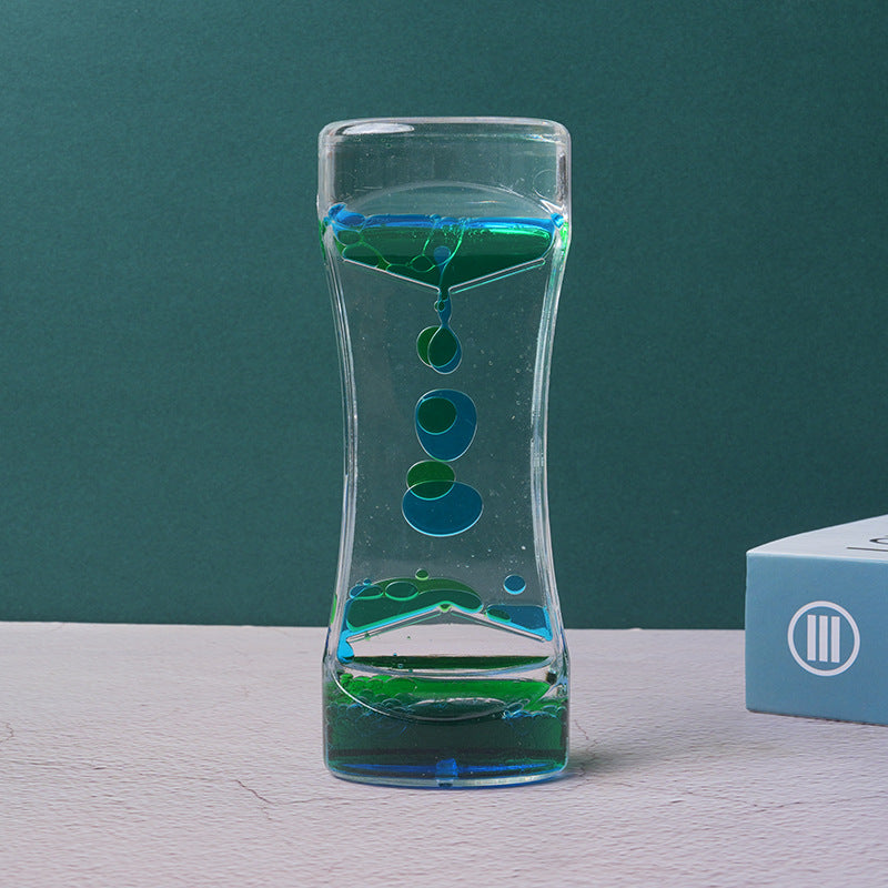 Décor de Sablier Liquide Acrylique Bicolore