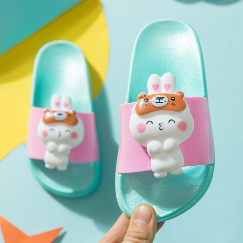 Children's Cartoon Slippers – Soft Warm Indoor Shoes for Kids