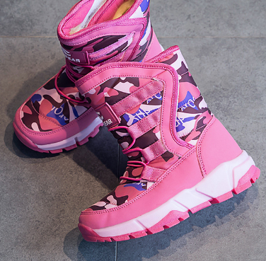 Kids' Warm Cotton Velcro Sports Shoes