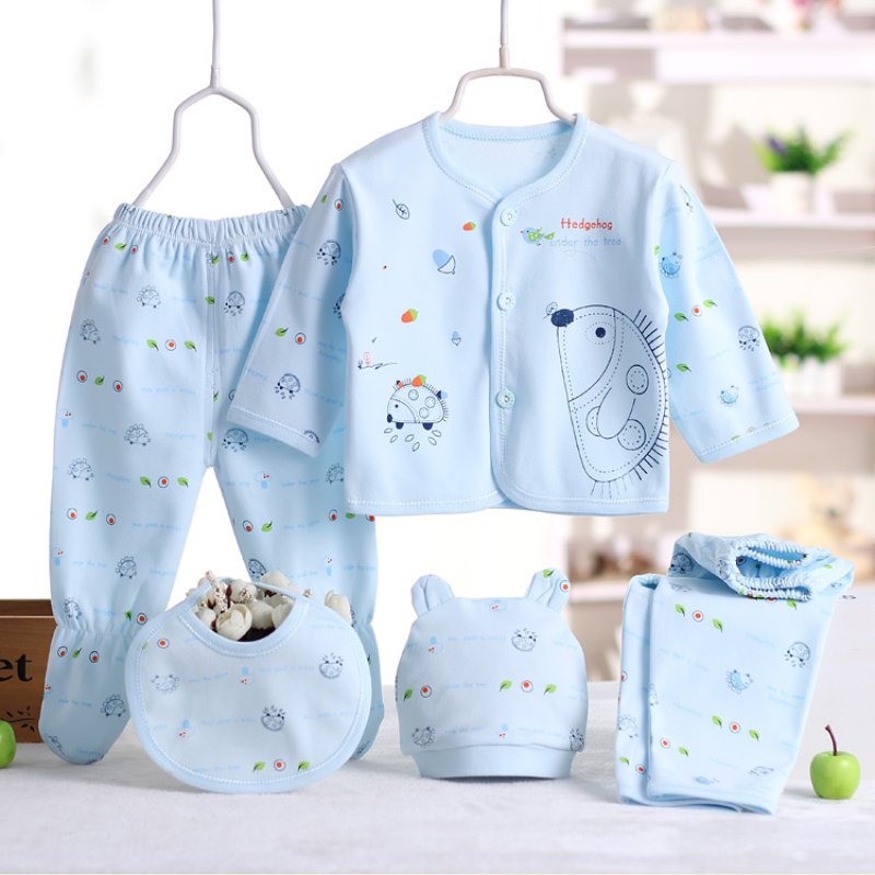 Newborn Baby Clothing Set | 5-Piece Cotton Suit | 0-3 Months