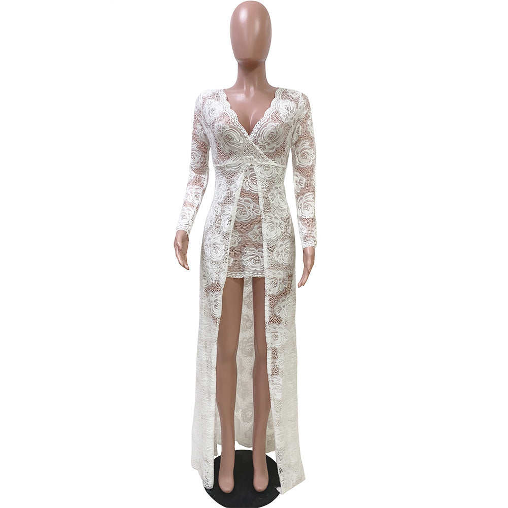 Damen-Frühlings-Spitzenoberteil | Bluse im europäischen Stil