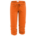 Soffe Women's Football Capri Pants – Lightweight Fleece Bottoms in Orange (Large)