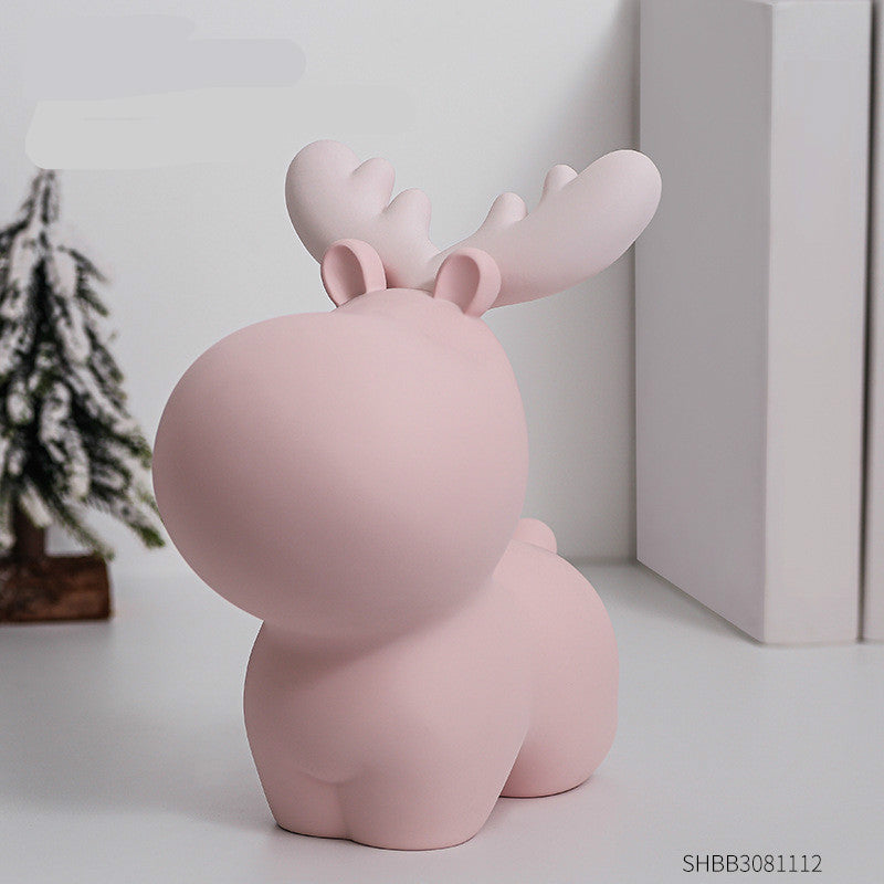 Tirelire Cerf Mignonne en Résine Style Nordique pour Décoration de Chambre d'Enfants
