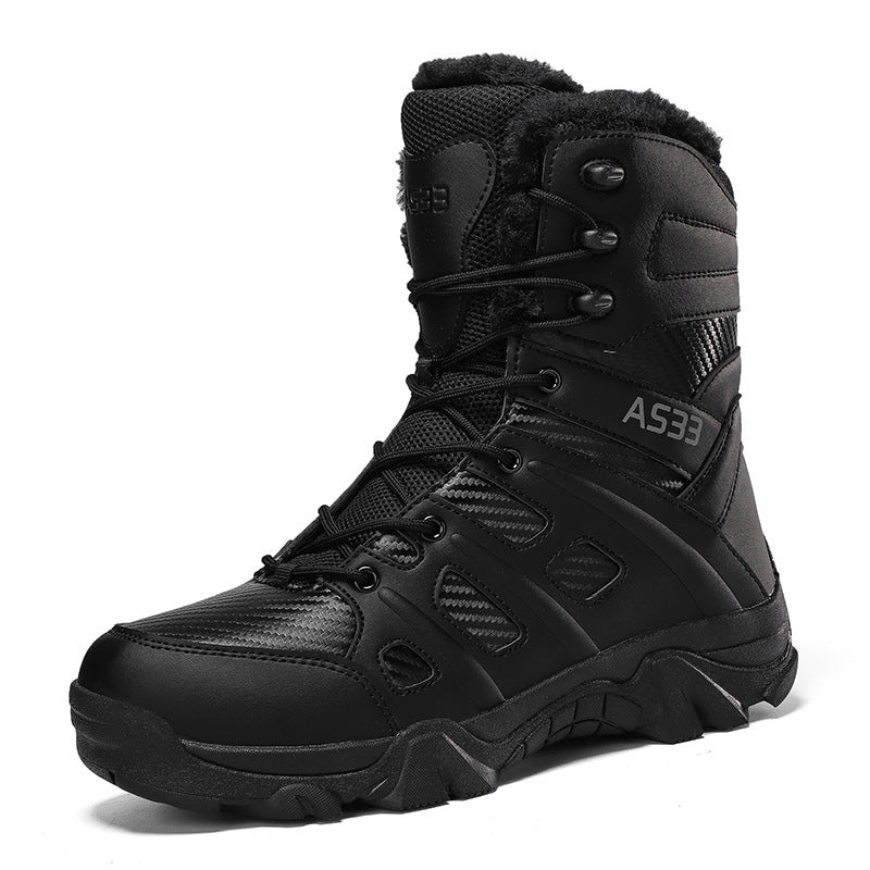 Men's Plush-Lined Platform Snow Boots
