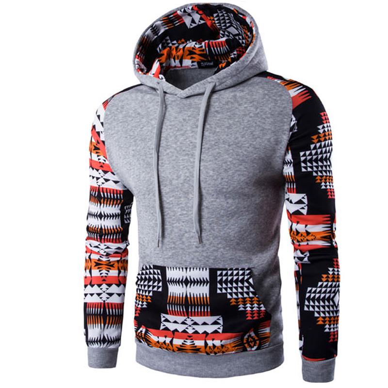 Men’s Patchwork Hooded Sweatshirt