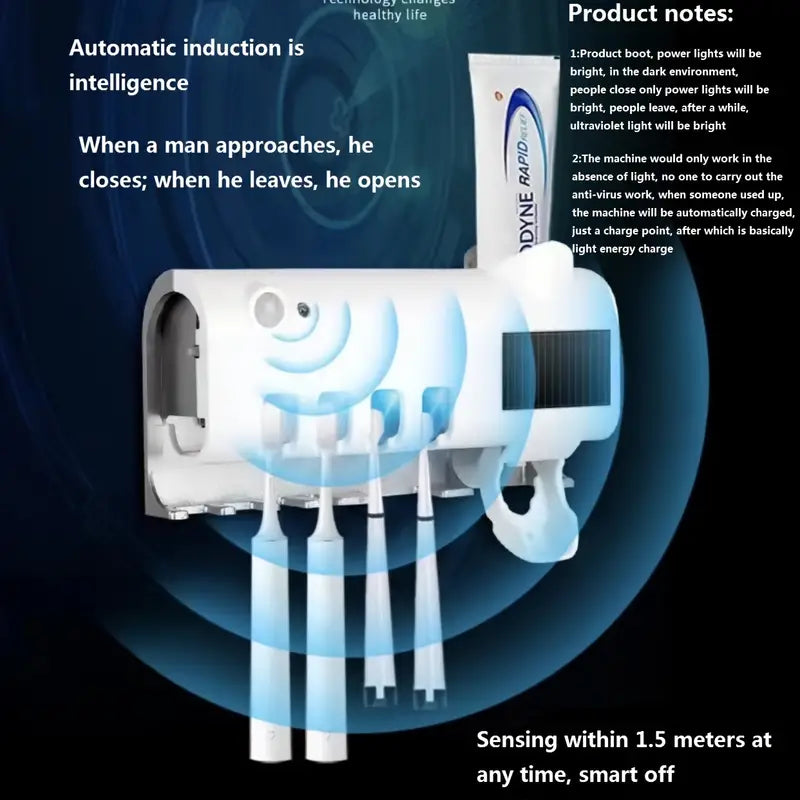 Wall-Mounted UV Automatic Toothbrush Holder