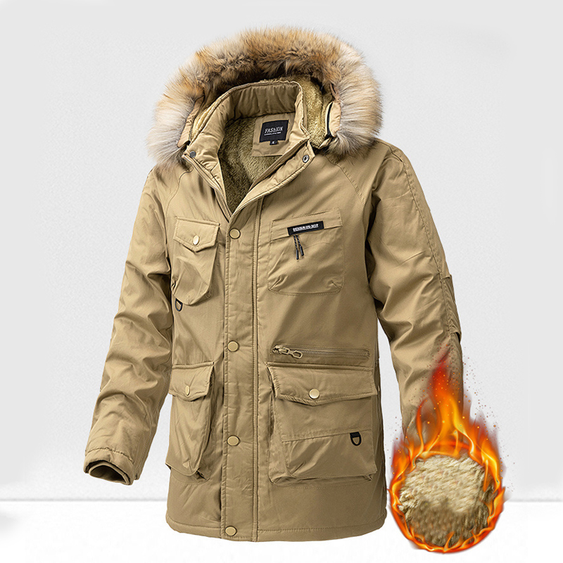 Men's Hooded Padded Winter Overalls