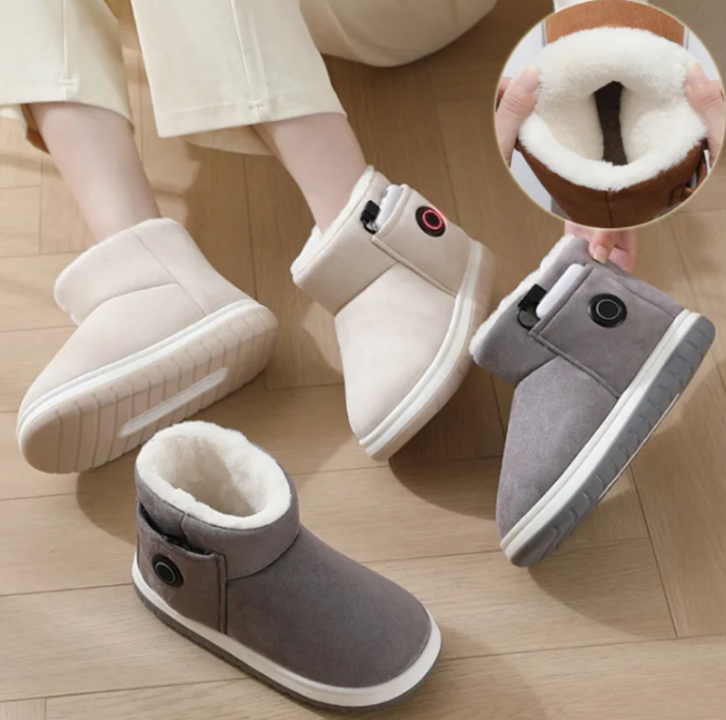 Electric Heated Shoes with USB Warming Insoles