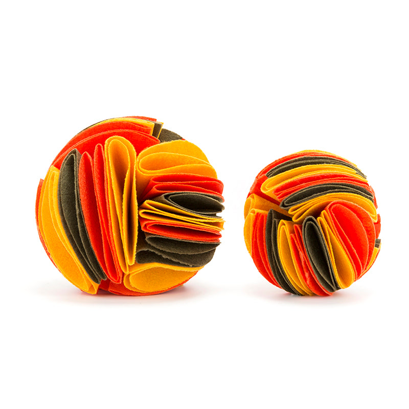 Balle reniflard pliable pour chien | Jouet d'entraînement QI et d'alimentation | 15 cm et 20 cm