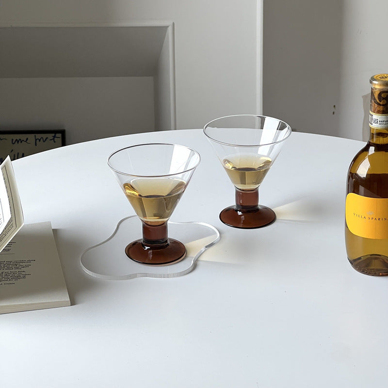 Vintage Kristall-Cocktailglas für Whisky- & Wein-Dekor