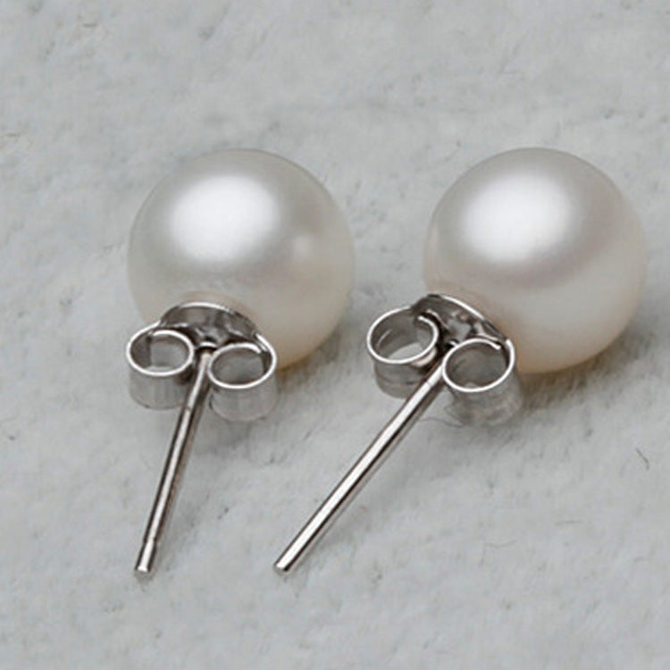 925 Silver Pearl Stud Earrings for Women