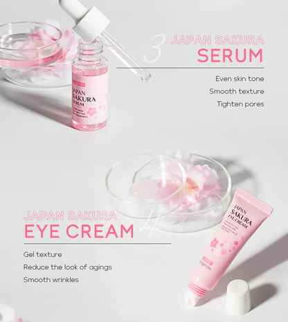 Japanese Cherry Blossom Skin Care Gift Set – Brightening & Hydrating Routine