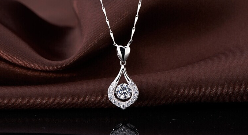 Sterling Silver Waterdrop Pendant Necklace