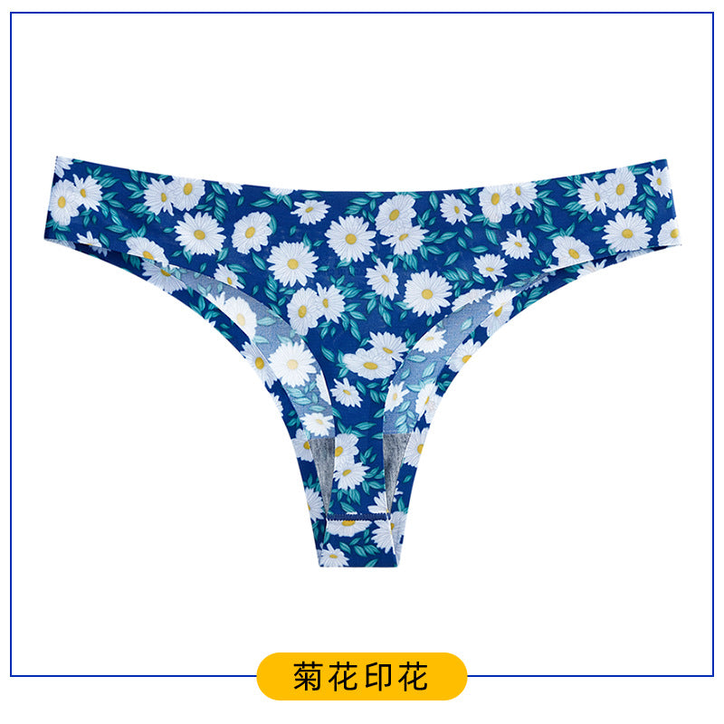Women's Printed Low-Waist T-Back Underwear