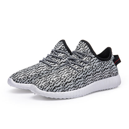 Unisex Breathable Mesh Running Sneakers with Cross-Bind Detail