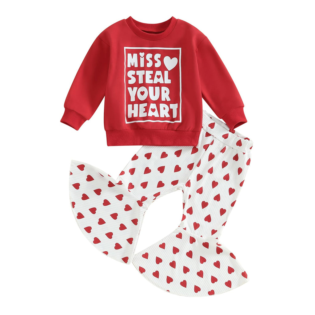 Baby Girls’ Valentine’s Sweatshirt & Trouser Set