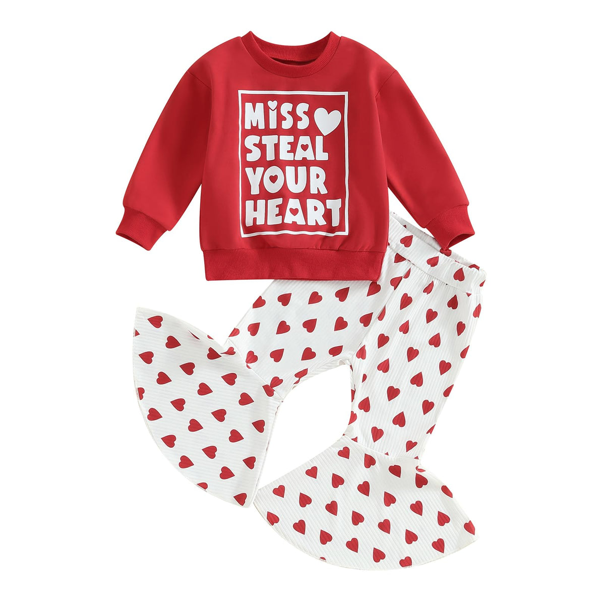 Baby Girls’ Valentine’s Sweatshirt & Trouser Set