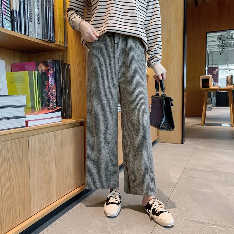 Women's Knitted Nursing Two-Piece Set | Wide-Leg Pants | Maternity Loungewear