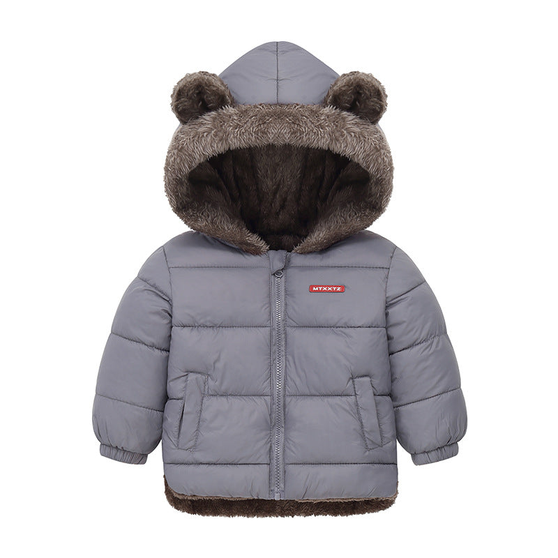 Kids' Hooded Fleece Winter Jacket