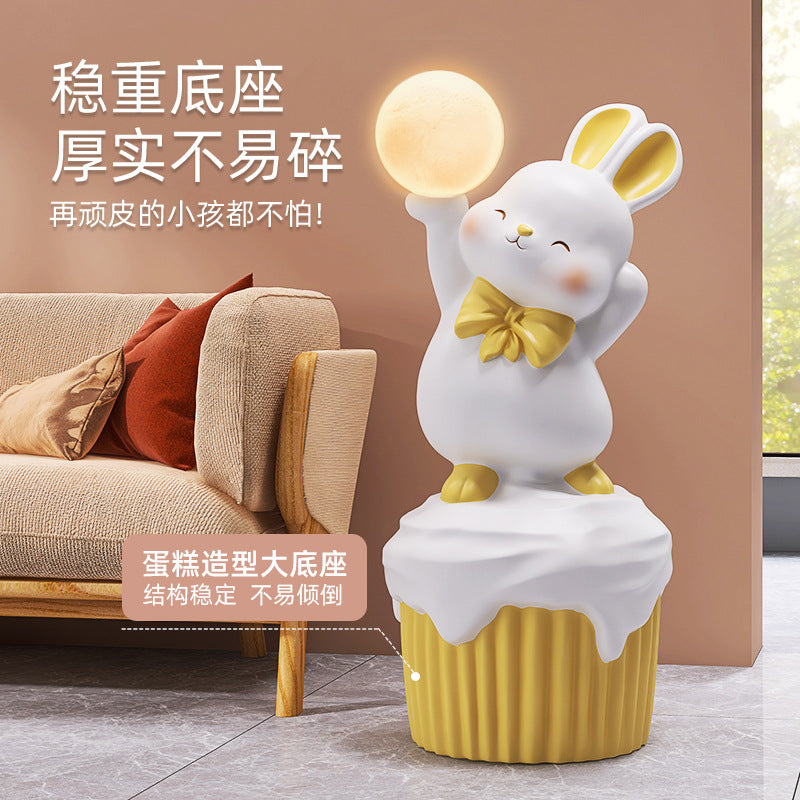 Large Rabbit Decor Floor Lamp for Living Room